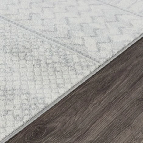 SURYA Tapis De Salon à Poils Courts Et Doux Scandinave Bohème Gris Et Ivoire 130x180 Cm 5 SURYA Tapis De Salon à Poils Courts Et Doux Scandinave Bohème Gris Et Ivoire 130x180 Cm – Image 3