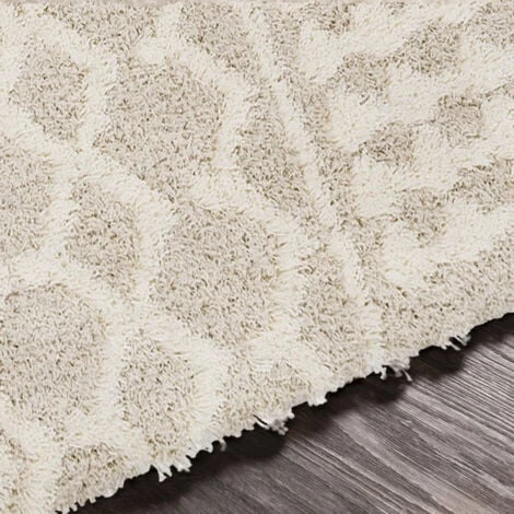 SURYA Tapis De Salon à Poils Longs Et Doux Shaggy Bohème Ivoire Et Beige 160x220 Cm 5 SURYA Tapis De Salon à Poils Longs Et Doux Shaggy Bohème Ivoire Et Beige 160x220 Cm – Image 3