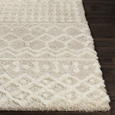 SURYA Tapis De Salon à Poils Longs Et Doux Shaggy Bohème Ivoire Et Beige 160x220 Cm 7 SURYA Tapis De Salon à Poils Longs Et Doux Shaggy Bohème Ivoire Et Beige 160x220 Cm – Image 5