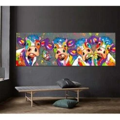 Couleur Vache Décor à La Maison Peinture,SL.GT,Toile Peinture Sans Cadre, 40X120cm