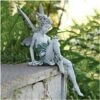 Statue De Fée Assise, Ornement De Jardin En Résine Artisanat Aménagement Paysager Décoration De Cour Parfaite Vacances/Cadeau D'anniversaire（） -ATMOSPHERA || VIDAXL || Safavieh Soldes 57911557 1