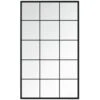 Miroir Mural Noir 100x60 Cm Métal VidaXL