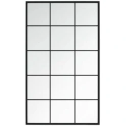 Miroir Mural Noir 100x60 Cm Métal VidaXL