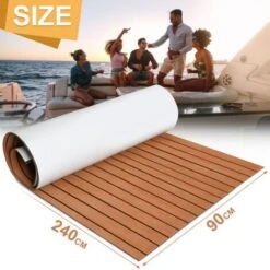 TolleTour Tapis De Sol Tapis De Pont En Mousse EVA Teck Yacht Tapis De Sol Auto-Adhésif Marron 240x90cm -ATMOSPHERA || VIDAXL || Safavieh Soldes 58750437 2