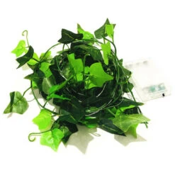 Lierre Artificiel, [1 PCS] 2M Feuille Guirlande Lumineuse, Plantes Artificielles Avec 20 LED Et Vert Feuille, Chaîne Lumières LED De Vigne Pour Jardin, Cour, Maison, Patio, Fête De Mariage Décoration， -ATMOSPHERA || VIDAXL || Safavieh Soldes 58773260 5