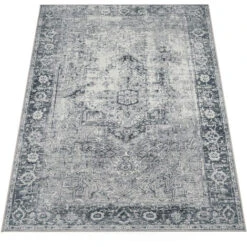 Paco Home Tapis Salon Chambre Adulte Tissage Plat Moderne Oriental Marocain Vintage Lavable 80x150 Cm, Gris 2 -ATMOSPHERA || VIDAXL || Safavieh Soldes 58782353 5