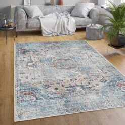 Paco Home Tapis Salon Chambre Adulte Tissage Plat Moderne Oriental Marocain Vintage Lavable 60x100 Cm, Multicolore 4