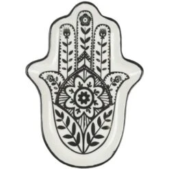 Paris Prix - Vide Poche Main En Céramique Mirage 11cm Noir