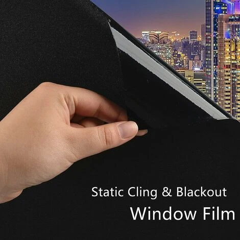 Film Opaque Noir Total Film Fenêtre Anti Regard Film Électrostatique Occultant Pour Vitre Film Opacifiant Vitrage Intimité Film Repositionnable Noir Réutilisable Anti-Chaleur 45x200cm,T-Audace 4 Film Opaque Noir Total Film Fenêtre Anti Regard Film Électrostatique Occultant Pour Vitre Film Opacifiant Vitrage Intimité Film Repositionnable Noir Réutilisable Anti-Chaleur 45x200cm,T-Audace – Image 2