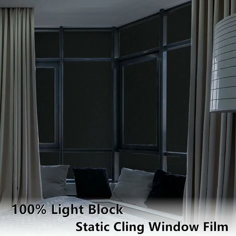 Film Opaque Noir Total Film Fenêtre Anti Regard Film Électrostatique Occultant Pour Vitre Film Opacifiant Vitrage Intimité Film Repositionnable Noir Réutilisable Anti-Chaleur 45x200cm,T-Audace 5 Film Opaque Noir Total Film Fenêtre Anti Regard Film Électrostatique Occultant Pour Vitre Film Opacifiant Vitrage Intimité Film Repositionnable Noir Réutilisable Anti-Chaleur 45x200cm,T-Audace – Image 3