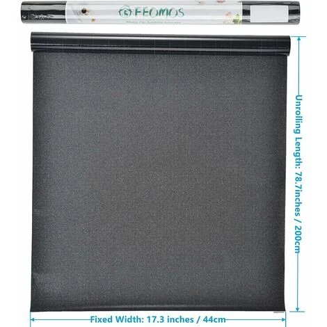 Film Opaque Noir Total Film Fenêtre Anti Regard Film Électrostatique Occultant Pour Vitre Film Opacifiant Vitrage Intimité Film Repositionnable Noir Réutilisable Anti-Chaleur 45x200cm,T-Audace 7 Film Opaque Noir Total Film Fenêtre Anti Regard Film Électrostatique Occultant Pour Vitre Film Opacifiant Vitrage Intimité Film Repositionnable Noir Réutilisable Anti-Chaleur 45x200cm,T-Audace – Image 5
