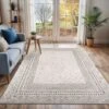 SURYA Tapis De Salon à Poils Courts Et Doux Scandinave Bohème Gris Et Beige 160x220 Cm -ATMOSPHERA || VIDAXL || Safavieh Soldes 59550090 1
