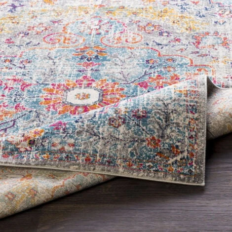 SURYA Tapis De Salon à Poils Courts Et Doux Vintage Oriental Multicolore 120x170 Cm 6 SURYA Tapis De Salon à Poils Courts Et Doux Vintage Oriental Multicolore 120x170 Cm – Image 4