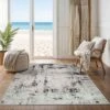 SURYA Tapis De Salon à Poils Courts Et Doux Abstrait Moderne Blanc Et Gris 152x213 Cm -ATMOSPHERA || VIDAXL || Safavieh Soldes 59550109 1