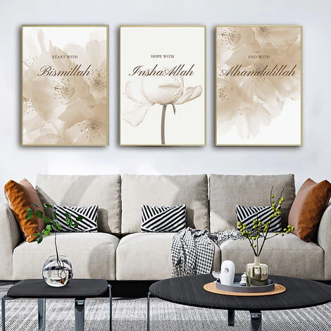 Toile Tableaux, SL.GT Posters Et Arts Décoratifs 40x60cm X3 Pièces Sans Cadre Toile Affiche Murale 4 Toile Tableaux, SL.GT Posters Et Arts Décoratifs 40x60cm X3 Pièces Sans Cadre Toile Affiche Murale – Image 2