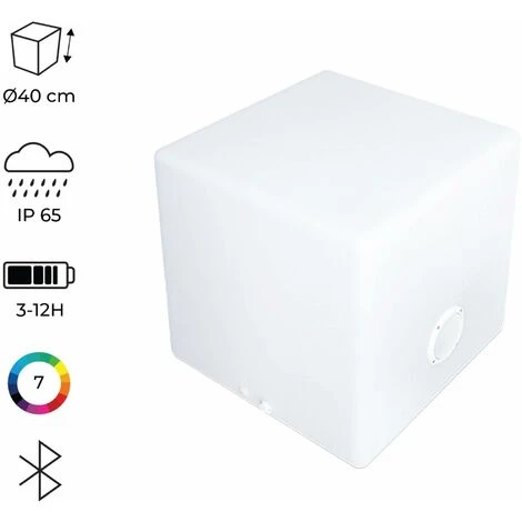 Enceinte Bluetooth Lumineuse LED Multicolore Pour L'extérieur Rechargeable - 7 Couleurs 4 Enceinte Bluetooth Lumineuse LED Multicolore Pour L'extérieur Rechargeable - 7 Couleurs – Image 2