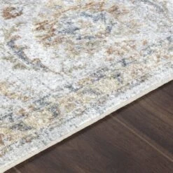 SURYA Tapis Lavable En Machine Vintage Oriental Gris Et Or 160x213 Cm -ATMOSPHERA || VIDAXL || Safavieh Soldes 59897235 3