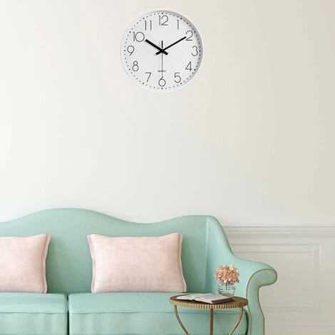 DENUOTOP Pendules Murales Horloge Murale Silencieuse à Quartz Moderne De 12 Pouces Avec Horloges Murales En Chiffres Arabes Sans Cocher Décoration D'accessoires Pour La Maison (blanc) 7 DENUOTOP Pendules Murales Horloge Murale Silencieuse à Quartz Moderne De 12 Pouces Avec Horloges Murales En Chiffres Arabes Sans Cocher Décoration D'accessoires Pour La Maison (blanc) – Image 5