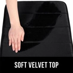DENUOTOP Paillasson Tapis De Bain En Mousse à Mémoire De Forme Tapis De Bain Absorbant Antidérapant Tapis De Bain Lavable - 40 X 60 Cm, Noir -ATMOSPHERA || VIDAXL || Safavieh Soldes 60005696 2