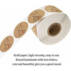 DENUOTOP Étiquettes Générales 500pcs Kraft Baked With Love Stickers Rond Etiquette Handmade Adhésif Stickers Rouleau D'étiquettes Baking Sticker Self-Adhesive Label Pour Cadeaux, Projets De Bricolage 10 DENUOTOP Étiquettes Générales 500pcs Kraft Baked With Love Stickers Rond Etiquette Handmade Adhésif Stickers Rouleau D'étiquettes Baking Sticker Self-Adhesive Label Pour Cadeaux, Projets De Bricolage -ATMOSPHERA || VIDAXL || Safavieh Soldes 60009021 4