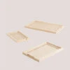 Lot De 3 Plateaux En Rotin Et Bois Arxie SKLUM NATUREL ↑2 Cm -ATMOSPHERA || VIDAXL || Safavieh Soldes 60131410 1