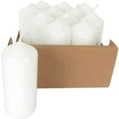 Lot De 12 Bougies Blanches à Décorer