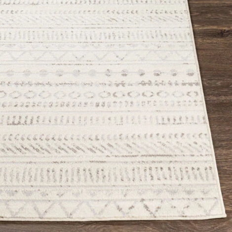 SURYA Tapis De Salon à Poils Courts Et Doux Scandinave Bohème Gris Et Blanc 152x213 Cm 7 SURYA Tapis De Salon à Poils Courts Et Doux Scandinave Bohème Gris Et Blanc 152x213 Cm – Image 5