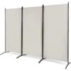 COSTWAY Paravent Sur Pied 3 Panneaux Pliable,Brise Vue，Cloison De Séparation Pièce Protéger Privée, 260 X 183 CM Blanc -ATMOSPHERA || VIDAXL || Safavieh Soldes 61019480 1