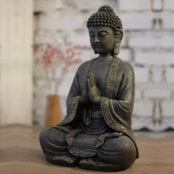 Grande Statue Bouddha Méditation -ATMOSPHERA || VIDAXL || Safavieh Soldes 61047702 3