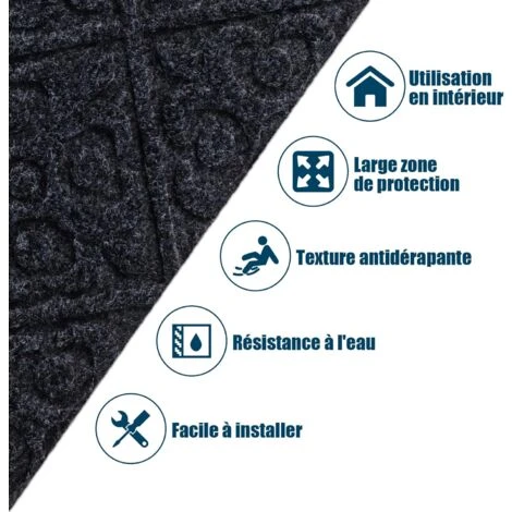 COSTWAY Lot De 15 Marchettes D'Escalier Antidérapant 20 X 76 Cm/Tapis De Protection Autocollants, Sécurité Pour Enfants, Personnes Agées Et Animaux Domestiques Avec Adhésif Réutilisable (Gris) 4 COSTWAY Lot De 15 Marchettes D'Escalier Antidérapant 20 X 76 Cm/Tapis De Protection Autocollants, Sécurité Pour Enfants, Personnes Agées Et Animaux Domestiques Avec Adhésif Réutilisable (Gris) – Image 2