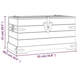 Coffre De Rangement Pin Mexicain Gamme Corona 91x49,5x47 Cm VidaXL -ATMOSPHERA || VIDAXL || Safavieh Soldes 6272583 3