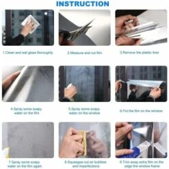 RHAFAYRE Film Miroir Fenêtre Sans Tain Anti Chaleur Anti-Regard Contrôle De La Température Protection De La Vie Privée Film Adhésif Réfléchissant Pour Fenêtre Maison Bureau Magasin (40400cm, Noir-Arg 11 RHAFAYRE Film Miroir Fenêtre Sans Tain Anti Chaleur Anti-Regard Contrôle De La Température Protection De La Vie Privée Film Adhésif Réfléchissant Pour Fenêtre Maison Bureau Magasin (40400cm, Noir-Arg -ATMOSPHERA || VIDAXL || Safavieh Soldes 63580412 5