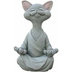 Chat Figurine, Méditation Yoga Chat Heureux, Zen Chat Pose Détendue Sculpture Pour La Maison Extérieure Pelouse Décoration Cadeaux Pour Les Amoureux Des Chats (Ash) 9 Chat Figurine, Méditation Yoga Chat Heureux, Zen Chat Pose Détendue Sculpture Pour La Maison Extérieure Pelouse Décoration Cadeaux Pour Les Amoureux Des Chats (Ash) -ATMOSPHERA || VIDAXL || Safavieh Soldes 63700133 4