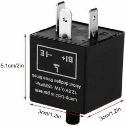 Centrale Clignotant Led,Relais Clignotant £ 12V 3 Broches R¨glable LED Light Clignotant Clignotant Relais Fix Relais ¨lectronique Replacement Pour Indicateur De Clignotant -ATMOSPHERA || VIDAXL || Safavieh Soldes 64215902 4