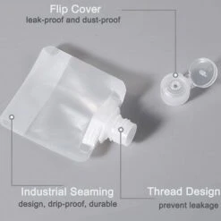 Pochettes De Voyage Vides Rechargeables à Clapet, Bouteilles De Voyage Vides, Pochettes D'emballage Pour Lotion/shampooing/crème Pour Le Visage/savon Pour Les Mains/masque De Boue, Lot De 4 -ATMOSPHERA || VIDAXL || Safavieh Soldes 64469096 3