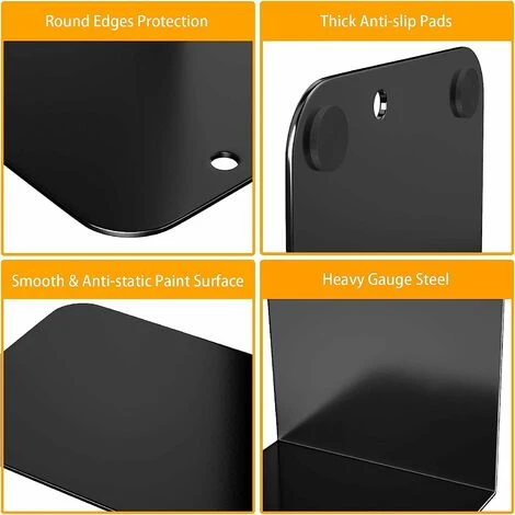 Serre-livres, Serre-livres En Métal Noir Pour Livres Lourds, (2pcs, 5.3x7.8x4) BF 6 Serre-livres, Serre-livres En Métal Noir Pour Livres Lourds, (2pcs, 5.3x7.8x4) BF – Image 4