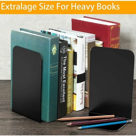 Serre-livres, Serre-livres En Métal Noir Pour Livres Lourds, (2pcs, 5.3x7.8x4) BF 7 Serre-livres, Serre-livres En Métal Noir Pour Livres Lourds, (2pcs, 5.3x7.8x4) BF – Image 5