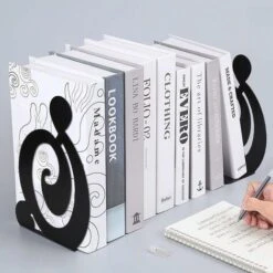 3 Paires De Serre-livres En Métal Support D'étagère Support De Serre-livres Serre-livres Anti-dérapant Pour Enfants Ado Organisateur De Livres Pour La Maison Bureau école Bibliothèque Noir -ATMOSPHERA || VIDAXL || Safavieh Soldes 65504380 3