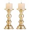 2 Pièces Bougeoirs Pilier En Métal Doré, Mariage, Centres De Chandeliers Pour Bougies De 50mm Avec Décoration De Support Idéal Pour Les Mariages, Événements Spéciaux, Fêtes -ATMOSPHERA || VIDAXL || Safavieh Soldes 65504400 1