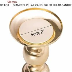 2 Pièces Bougeoirs Pilier En Métal Doré, Mariage, Centres De Chandeliers Pour Bougies De 50mm Avec Décoration De Support Idéal Pour Les Mariages, Événements Spéciaux, Fêtes -ATMOSPHERA || VIDAXL || Safavieh Soldes 65504400 3