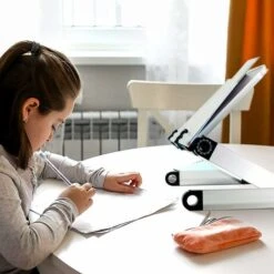 Support De Lecture Noir Plateau Support Inclinable Réglable 360 Hauteur Et Angle Réglables Pupitre Repose-livre Pliable Portable Pour La Plupart Des Livres Papier Et Tablettes Et Recettes -ATMOSPHERA || VIDAXL || Safavieh Soldes 65504476 5