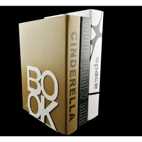 Serre-livres Antidérapants En Forme De Livre Pour La Maison, Le Bureau, La Cuisine (blanc) 7 Serre-livres Antidérapants En Forme De Livre Pour La Maison, Le Bureau, La Cuisine (blanc) – Image 5