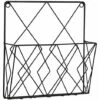 Porte-revues Mural, étagère De Rangement Pour Bibliothèque De Journaux, Paniers En Métal En Fil Noir, étagère De Décoration Pour Bureau, Salon, Chambre à Coucher 2 Porte-revues Mural, étagère De Rangement Pour Bibliothèque De Journaux, Paniers En Métal En Fil Noir, étagère De Décoration Pour Bureau, Salon, Chambre à Coucher -ATMOSPHERA || VIDAXL || Safavieh Soldes 65504498 1