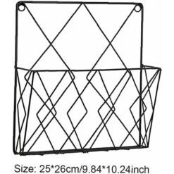 Porte-revues Mural, étagère De Rangement Pour Bibliothèque De Journaux, Paniers En Métal En Fil Noir, étagère De Décoration Pour Bureau, Salon, Chambre à Coucher -ATMOSPHERA || VIDAXL || Safavieh Soldes 65504498 2