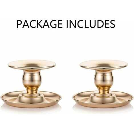 Lot De 2 Bougeoirs En Laiton Doré En Métal Pour Bougies, Chandeliers, Bougies Chauffe-plat Et Bougies Piliers – Pour Vitrine Et Manteau De Cheminée 7 Lot De 2 Bougeoirs En Laiton Doré En Métal Pour Bougies, Chandeliers, Bougies Chauffe-plat Et Bougies Piliers – Pour Vitrine Et Manteau De Cheminée – Image 5