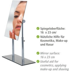 WENKO Miroir Sur Pied à Hauteur Réglable Pinerolo, Utilisation Horizontal Ou Vertical, Acier - Verre, 23x10x27-35 Cm, Chromé 10 WENKO Miroir Sur Pied à Hauteur Réglable Pinerolo, Utilisation Horizontal Ou Vertical, Acier - Verre, 23x10x27-35 Cm, Chromé -ATMOSPHERA || VIDAXL || Safavieh Soldes 6579389 4