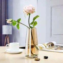 Grand Vase En Verre, Vase En Verre Conique, Grand Vase Transparent, Vase Décoratif, Vase Décoratif Avec -ATMOSPHERA || VIDAXL || Safavieh Soldes 65796620 5
