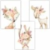 Lot De 3 Affiches Pour Chambre D'enfant/bébé Format Décoration Pour Garçon Et Fille Animaux De La Forêt Chevreuil Renard Lièvre Lefou -ATMOSPHERA || VIDAXL || Safavieh Soldes 65843265 1