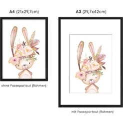 Lot De 3 Affiches Pour Chambre D'enfant/bébé Format Décoration Pour Garçon Et Fille Animaux De La Forêt Chevreuil Renard Lièvre Lefou -ATMOSPHERA || VIDAXL || Safavieh Soldes 65843265 2