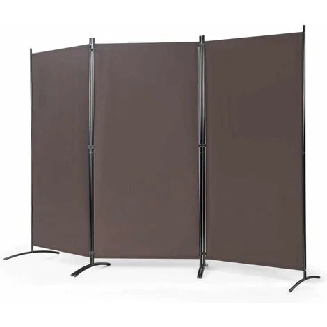 COSTWAY Paravent Sur Pied 3 Panneaux Pliable,Brise Vue,Cloison De Séparation Pièce Protéger Privée, 260 X 183 CM Café 3 COSTWAY Paravent Sur Pied 3 Panneaux Pliable,Brise Vue,Cloison De Séparation Pièce Protéger Privée, 260 X 183 CM Café